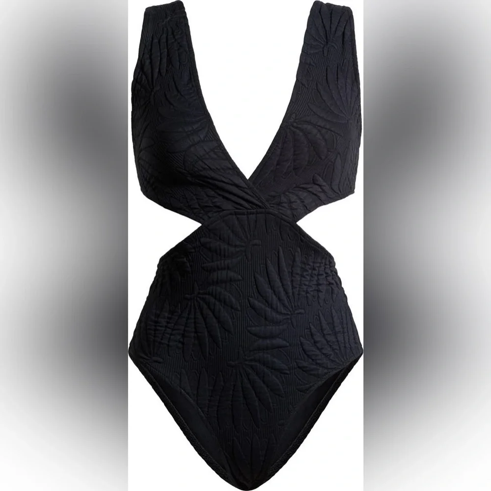 Farm Rio Copabanana Side Cutout Quilted One-Piece Swimsuit - Picture 5 of 10